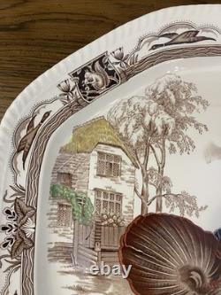 Barnyard King England Johnson Bros Large Turkey Platter 20 x 26 Excellent