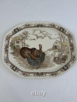 Barnyard King Turkey Platter Johnson Bros. Beautiful 20.25 EUC /rw