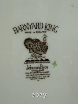Barnyard King Turkey Platter Johnson Bros. Beautiful 20.25 EUC /rw
