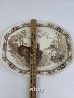 Barnyard King Turkey Platter Johnson Bros. Beautiful 20.25 EUC /rw