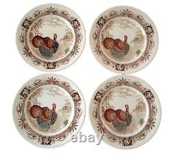 Barnyard King by Johnson Bros Dinner Plates Set of 4 Vintage 10.75 Turkey