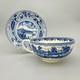 Blue Colossal Cup & Saucer Johnson Brothers Historic America Excellent Condition