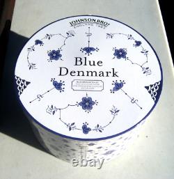 Blue Denmark Johnson Brothers 13 Pc Tea Set Original Opened Box & Shipping Box