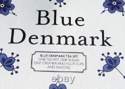 Blue Denmark Johnson Brothers 13 Pc Tea Set Original Opened Box & Shipping Box