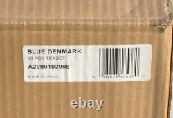 Blue Denmark Johnson Brothers 13 Pc Tea Set Original Opened Box & Shipping Box