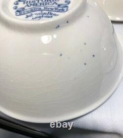 Blue Historic American Ferry Boat Fruit/Dessert Bowl Johnson Bros. Eng. Brooklyn