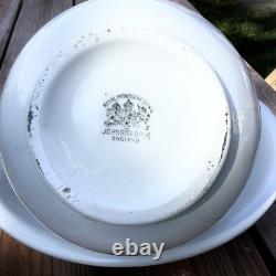 Bowl and Pitcher Meakin Johnson Bros. Ironstone Large White Basin