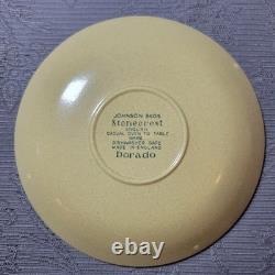 DORADO Johnson Bros England Stonecrest Beige/Orange Flower 1970s Near Complete