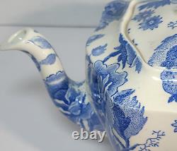 Early Johnson Brothers 4 Cup TEAPOT English Chippendale Blue PERFECTLY STUNNING