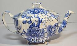 Early Johnson Brothers 4 Cup TEAPOT English Chippendale Blue PERFECTLY STUNNING