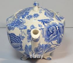 Early Johnson Brothers 4 Cup TEAPOT English Chippendale Blue PERFECTLY STUNNING