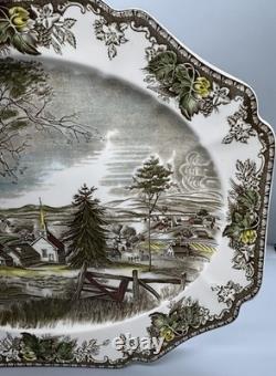 Early Original Johnson Brothers Friendly Village 20 Turkey Platter Pat Pending