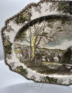 Early Original Johnson Brothers Friendly Village 20 Turkey Platter Pat Pending