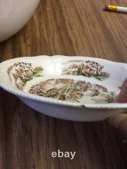 Eight Vintage English Garden, Johnson Bros. Fruit/dessert/ sauce bowls