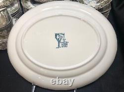 English Dinnerware Service for 8 JohnsonBros FriendlyVillage 6Pc. Place Settings