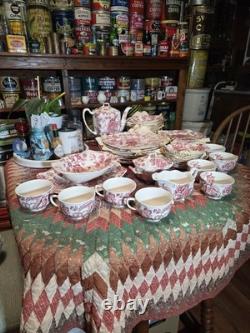 Exceptional 45pc Johnson Brothers English Chippendale Set + Lids- Look