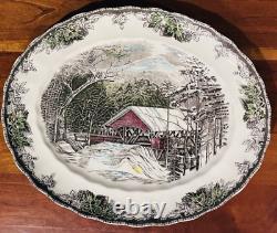 FRIENDLY VILLAGE PLATTER COVERED BRIDGE JOHNSON BROS 15 England