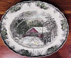 FRIENDLY VILLAGE PLATTER COVERED BRIDGE JOHNSON BROS 15 England