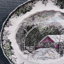 FRIENDLY VILLAGE PLATTER COVERED BRIDGE JOHNSON BROS 15 England