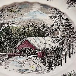 FRIENDLY VILLAGE PLATTER COVERED BRIDGE JOHNSON BROS 15 England