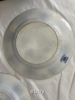 Flo Blue Holland Johnson Bros 2 Salad plates(have Chips)2 Dinner Plates Very Gd Flo Blue Holland Johnson Bros 2 Salad plates(have Chips)2 Dinner Plates Very Gd