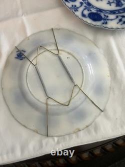 Flo Blue Holland Johnson Bros 2 Salad plates(have Chips)2 Dinner Plates Very Gd Flo Blue Holland Johnson Bros 2 Salad plates(have Chips)2 Dinner Plates Very Gd
