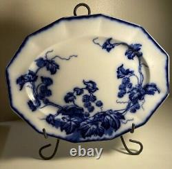 Flow Blue Berry Johnson Bros England Kenworth 12 Platter 1890-1910