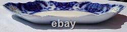 Flow Blue Florida Exquisite Johnson Bros 18.5 Serving Platter with Gold Accents