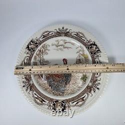 Four Vintage Johnson Brothers Barnyard King Dinner Plates Thanksgiving England