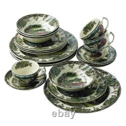 Friendly Village 20-Piece Dinnerware Set, Multicolor, 10.5