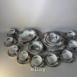 Friendly Village Dinnerware Johnson Bros England in New Hampshire Lot Of 39 Friendly Village Dinnerware Johnson Bros England in New Hampshire Lot Of 39