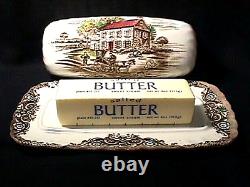 Heritag Hall #4411 Covered Butter 1/4 Lb. By Johnson Brothers New Old Stock
