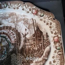 His Majesty Johnson Bros Thanksgiving Turkey Platter England Vintage 20 X 16