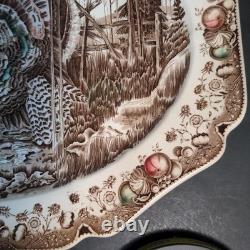 His Majesty Johnson Bros Thanksgiving Turkey Platter England Vintage 20 X 16