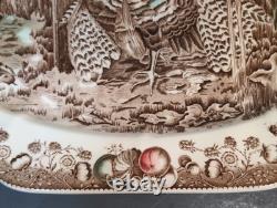 His Majesty Johnson Bros Thanksgiving Turkey Platter England Vintage 20 X 16
