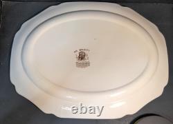 His Majesty Johnson Bros Thanksgiving Turkey Platter England Vintage 20 X 16