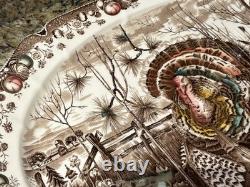 His Majesty Turkey Platter Johnson Brothers England Huge 20.5 x bit over 16