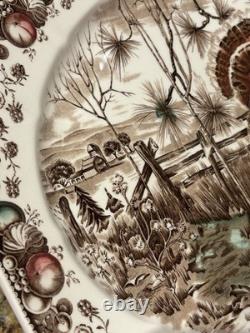 His Majesty Turkey Platter Johnson Brothers England Huge 20.5 x bit over 16