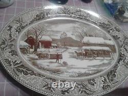 Historic America Johnson Bros England Oval Serving Plate Dish Tray Platter 20