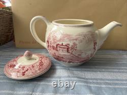Historic America Teapot Johnson Bros. Pink Transferware English