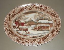 Huge Turkey Platter Johnson Bros England Home for Historic America Thanksgiving