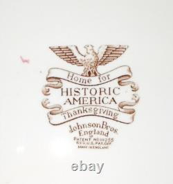 Huge Turkey Platter Johnson Bros England Home for Historic America Thanksgiving