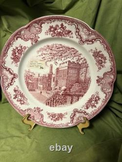 JOHNSON BROS. ENGLAND Old Britain Castles Pink 12 CHOP PLATE, Plater Haddon Hall