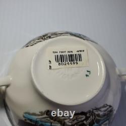 JOHNSON BROS FRIENDLY VILLAGE THE ICE HOUSE Double Handle Cream Soup Bowls HTF