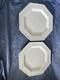 Johnson Bros Heritage White Set Of 2 Ironstone 10 Dinner Plates. Octagonal