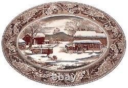 JOHNSON BROS Home for Thanksgiving Historic America Platter Made in England