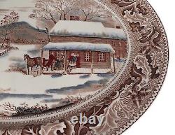 JOHNSON BROS Home for Thanksgiving Historic America Platter Made in England