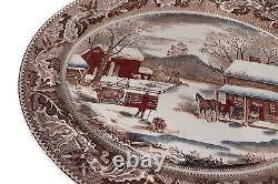 JOHNSON BROS Home for Thanksgiving Historic America Platter Made in England