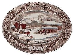 JOHNSON BROS Home for Thanksgiving Historic America Platter Made in England