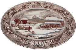 JOHNSON BROS Home for Thanksgiving Historic America Platter Made in England